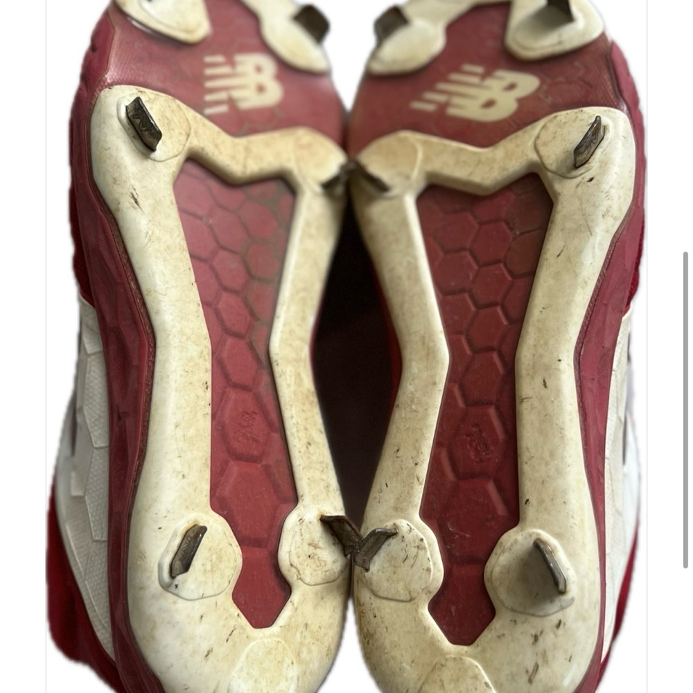New Balance L3000TR4 Men's METAL Baseball Cleats RED WHITE Size 10 - Picture 3 of 6